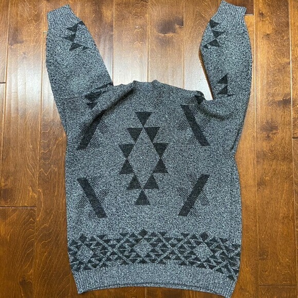 Manor Designs Vintage Acrylic USA Gray Black Pullover Sweater Women's 2XL - Picture 4 of 8